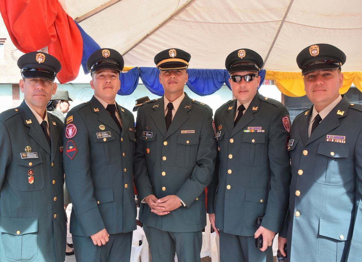 Sargento primero Yesid Ballesteros Sánchez, Cabo tercero Luis Carlos González Rodríguez, Teniente Jonathan Herlis Bautista Lima, Cabo segundo Omar Enrique Perafan García, Sargento segundo Luis Enrique Álzate González.